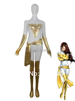 Skin Spandex White & Gold X-men Phoenix Superhero Costume Party Halloween carnival costumes.
Skin Spandex White & Gold X-men Phoenix Superhero Costume Party Halloween carnival costumes.