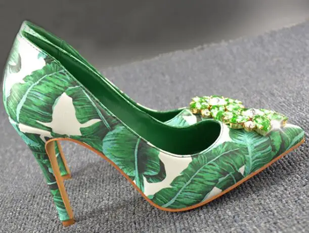 2017 Summer sexy high heel pumps pointed toe high thin heels slip-on crystal decoration women shoes dress shoes shiny green
2017 Summer sexy high heel pumps pointed toe high thin heels slip-on crystal decoration women shoes dress shoes shiny green