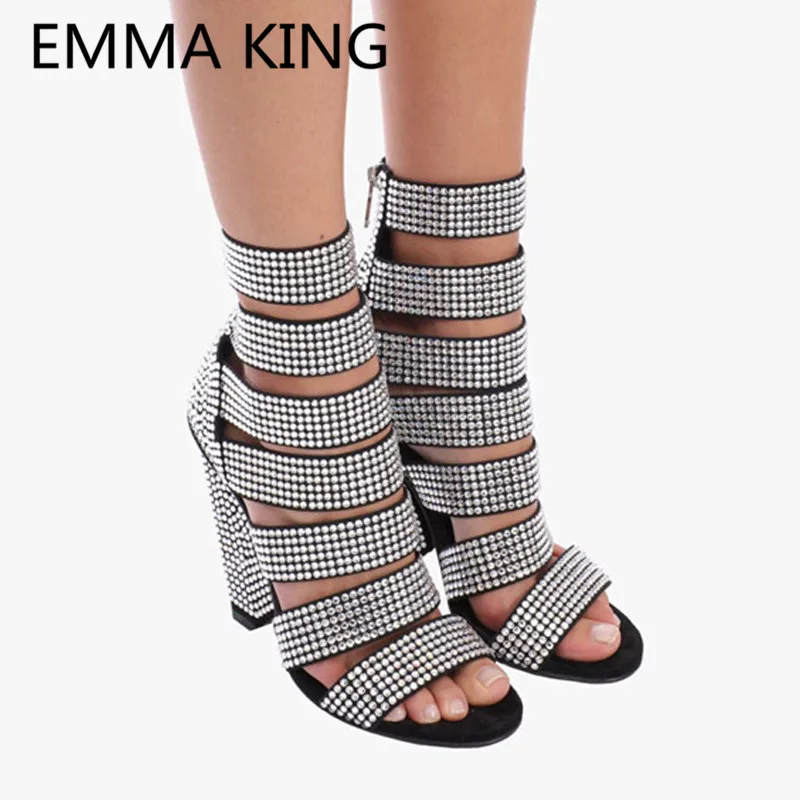 Women Sandals 2019 Summer Roman Ladies Ankle Boots Open Toe Cut-Out Spike High Heels Shoes Woman Crystal Stud Gladiator Sandals
Women Sandals 2019 Summer Roman Ladies Ankle Boots Open Toe Cut-Out Spike High Heels Shoes Woman Crystal Stud Gladiator Sandals