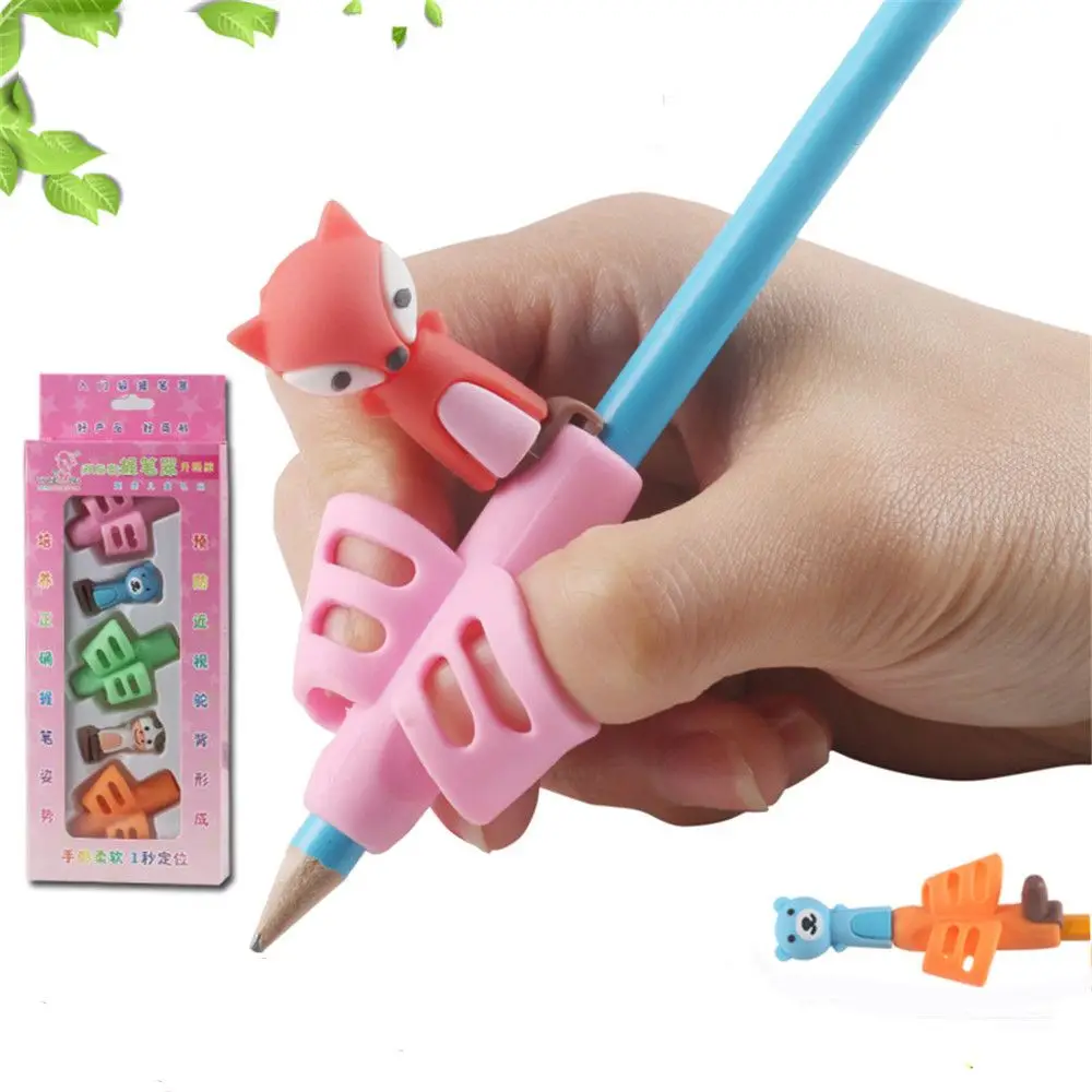 5pcs/set Cartoon Silicone Pen Grip Beginner Writing Aid Tool Kids Toys Two Fingers Posture Correction Tool Educational Supplies
5pcs/set Cartoon Silicone Pen Grip Beginner Writing Aid Tool Kids Toys Two Fingers Posture Correction Tool Educational Supplies