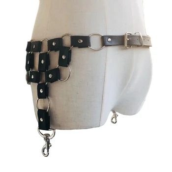 Handmade Punk Gothic pu Leather Garter Belt Waist Straps Thigh Hollow knitting Harness Suspender for Shorts accessories 
Handmade Punk Gothic pu Leather Garter Belt Waist Straps Thigh Hollow knitting Harness Suspender for Shorts accessories