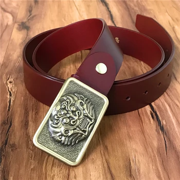 TOP Quality Leather Belt Men Vintage Brass Belt Buckle Ceinture Homme Luxury Cinturon Cowboy Jeans Belt Waist Belt Male MBT0379
TOP Quality Leather Belt Men Vintage Brass Belt Buckle Ceinture Homme Luxury Cinturon Cowboy Jeans Belt Waist Belt Male MBT0379