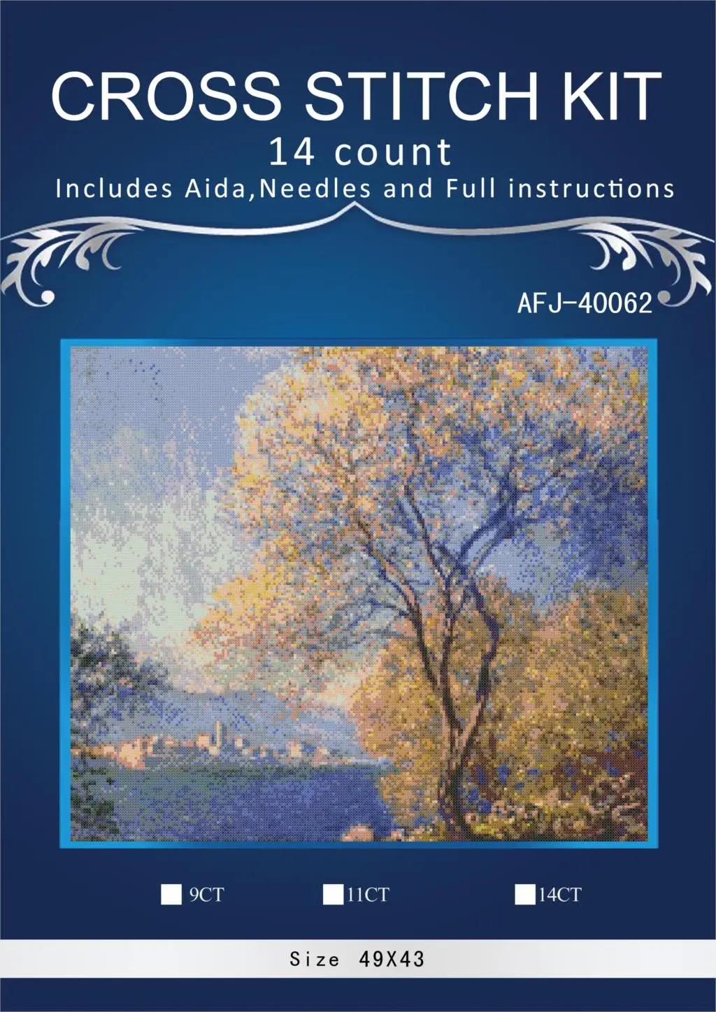 oneroom Needlework,DMC Cross stitch,Monet cherry tree impression 14CT Unprinted Embroidery kits Arts Cross-Stitching,DIY
oneroom Needlework,DMC Cross stitch,Monet cherry tree impression 14CT Unprinted Embroidery kits Arts Cross-Stitching,DIY