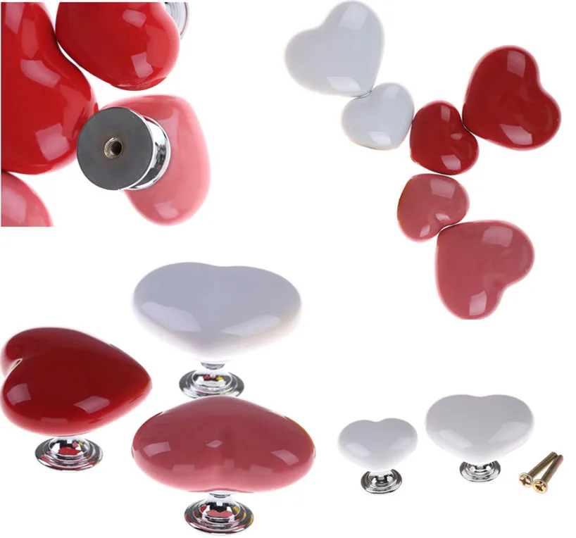 1set Ceramic Knob / Dresser Knobs Heart Shape Ceramic Door Knobs Cabinet Drawer Cupboard Furniture Pull Handle White/red/pink
1set Ceramic Knob / Dresser Knobs Heart Shape Ceramic Door Knobs Cabinet Drawer Cupboard Furniture Pull Handle White/red/pink