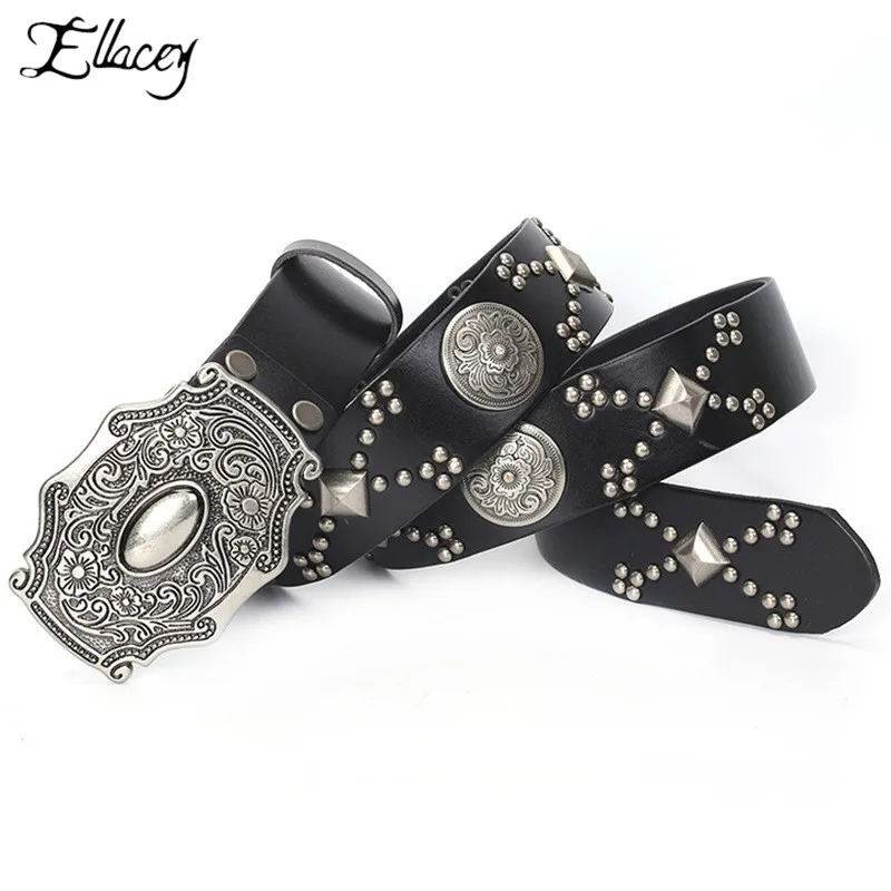 Punk Gothic Black Alloy Buckle Belt Embossing Men's Belt Personality Ladies Rivet Belt Factory Direct Sale Accessories Belt
Punk Gothic Black Alloy Buckle Belt Embossing Men's Belt Personality Ladies Rivet Belt Factory Direct Sale Accessories Belt