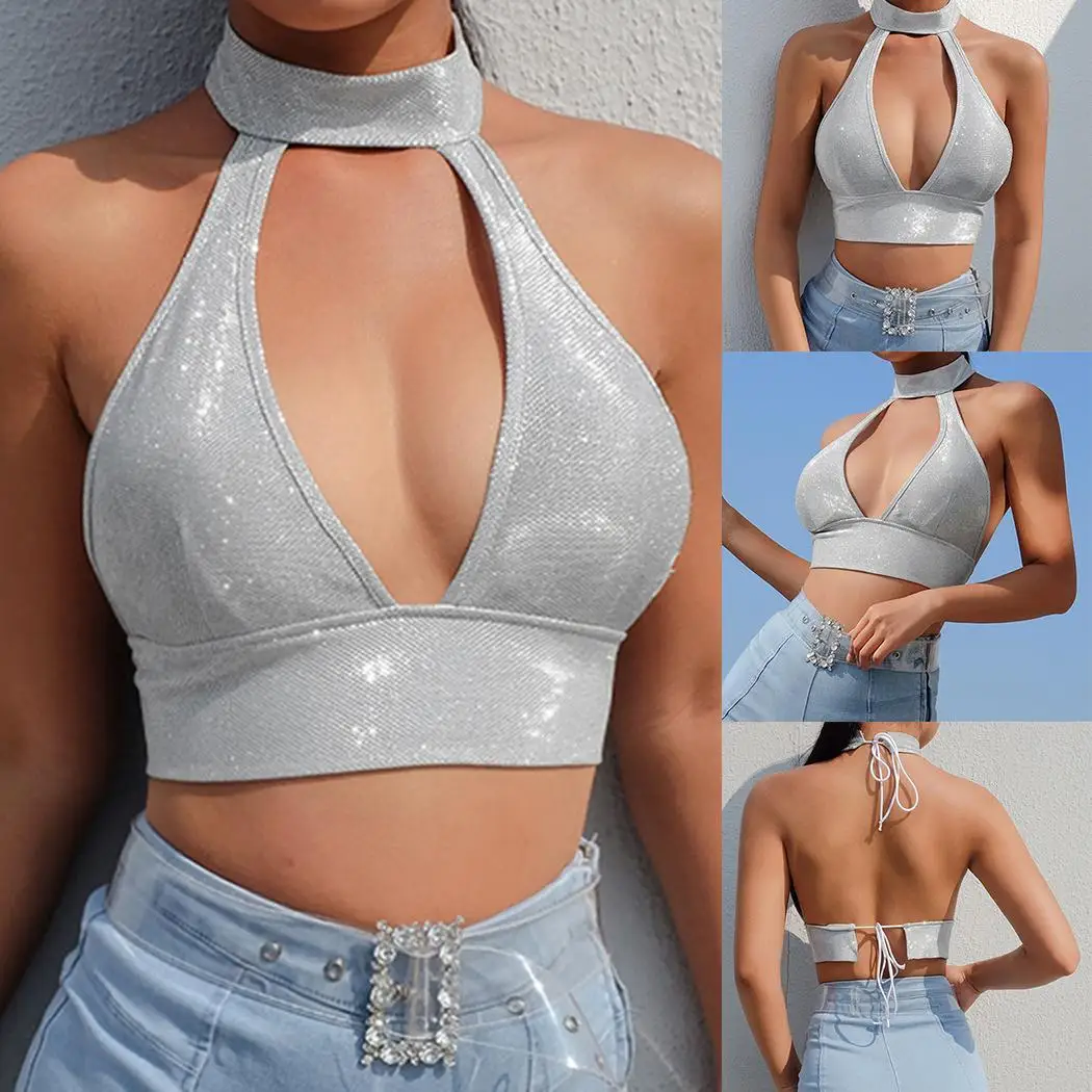 Women Solid Tank Tops Fashion Heart Shape Grommet None Backless Sleeveless Summer Silver V-neck Streetwear
Women Solid Tank Tops Fashion Heart Shape Grommet None Backless Sleeveless Summer Silver V-neck Streetwear