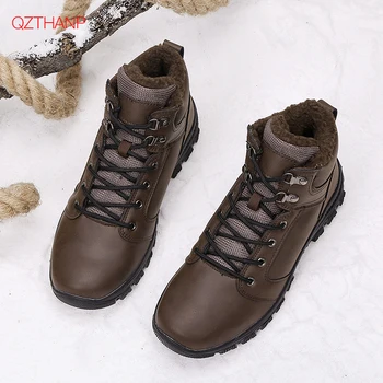 Men Ankle Boots Breathable Men Leather Boots High Top Shoes Fur Plush Lace Up Super Warm Outdoor Casual Men Winter Shoes Botas
Men Ankle Boots Breathable Men Leather Boots High Top Shoes Fur Plush Lace Up Super Warm Outdoor Casual Men Winter Shoes Botas