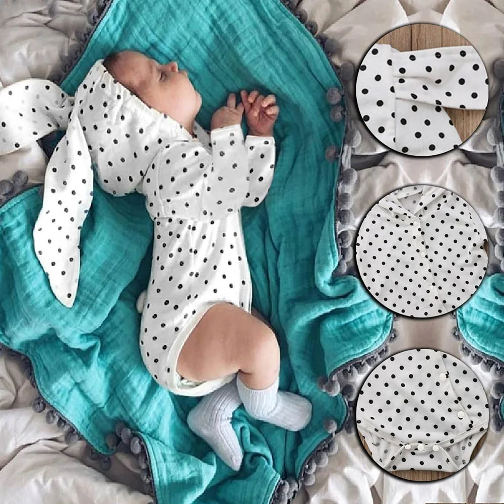 Newborn Baby Girls Ear Dot Print Jumpsuit Bodysuit Hooded Romper Outfits Clothes clothes for baby toddler boys&Girls clothing#30
Newborn Baby Girls Ear Dot Print Jumpsuit Bodysuit Hooded Romper Outfits Clothes clothes for baby toddler boys&Girls clothing#30