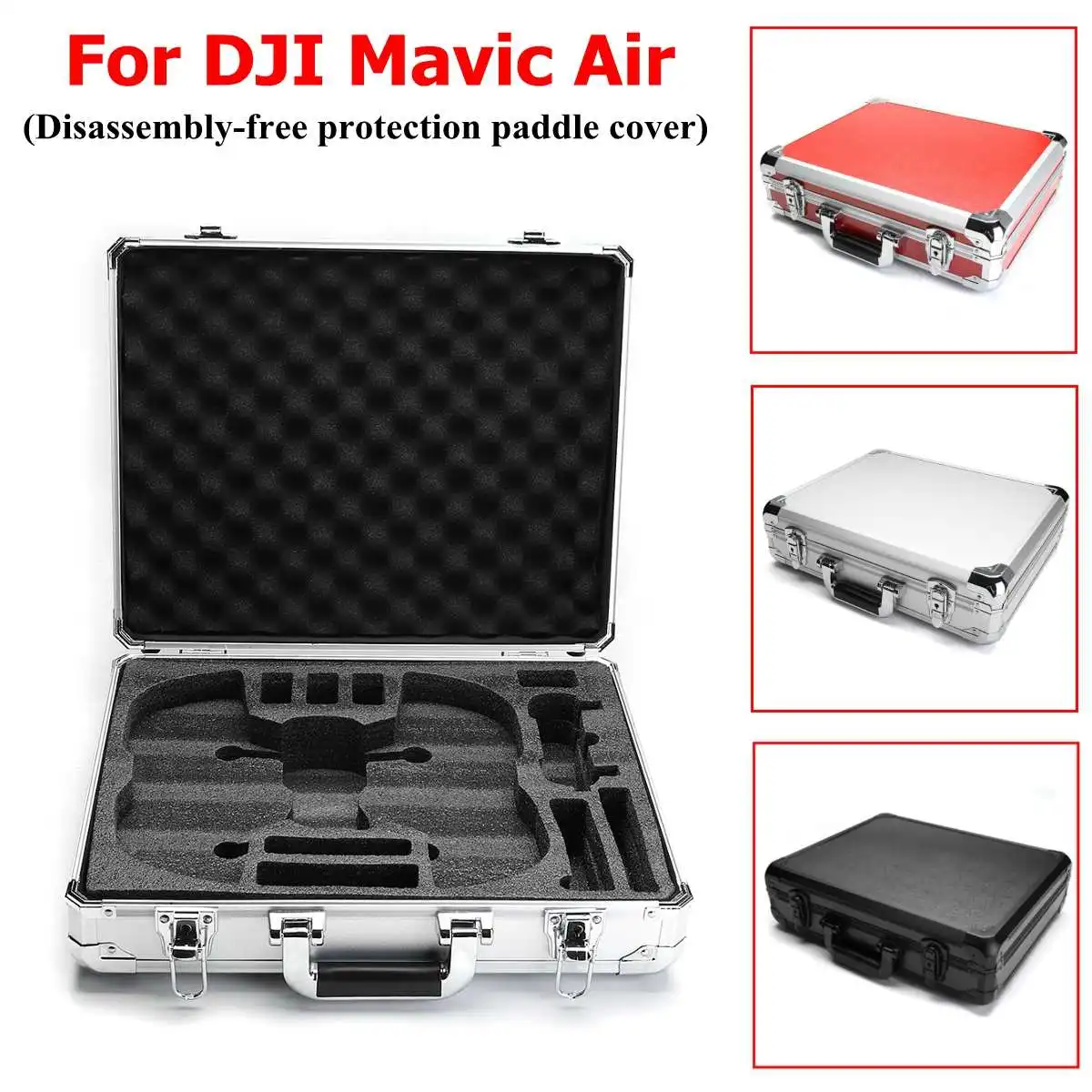 Drones Bag Aluminum alloy plus MDF Carrying Case for DJI Mavic Air in Black Silver platinum Red color large capaweight
Drones Bag Aluminum alloy plus MDF Carrying Case for DJI Mavic Air in Black Silver platinum Red color large capaweight