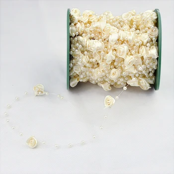 15 Meters Cream Silk Rose Pearl Beads Garland For Wedding Party Holiday Centerpiece Hanging Decoration Bride Bouquet Decoration
15 Meters Cream Silk Rose Pearl Beads Garland For Wedding Party Holiday Centerpiece Hanging Decoration Bride Bouquet Decoration