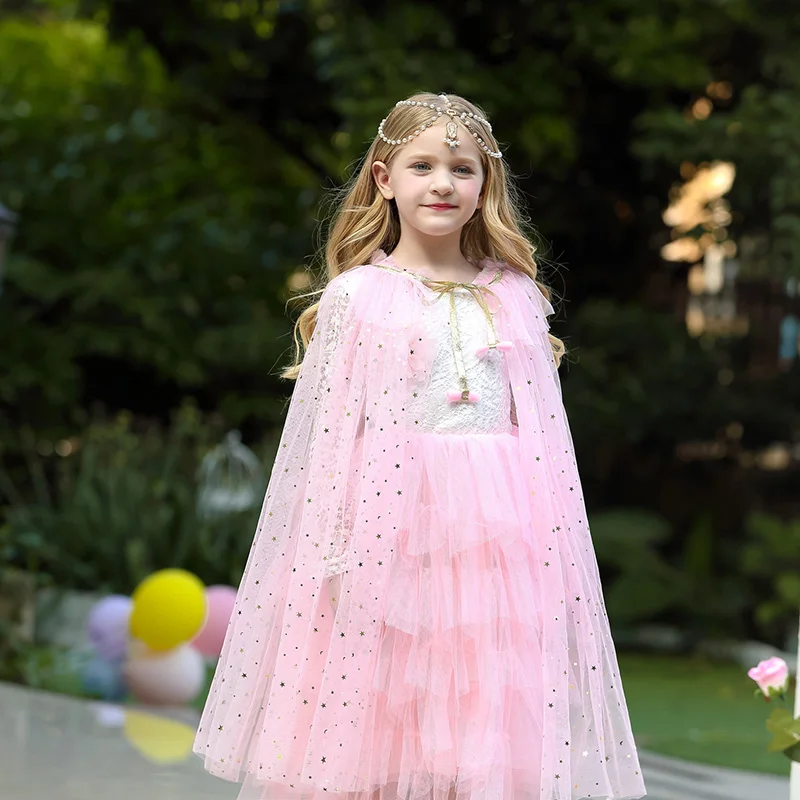 New Girls Elsa Cloak Rainbow Cape Children Spring Autumn Christmas Halloween Star Long Robe Cosplay Costumes 6 Colors B20227CH
New Girls Elsa Cloak Rainbow Cape Children Spring Autumn Christmas Halloween Star Long Robe Cosplay Costumes 6 Colors B20227CH
