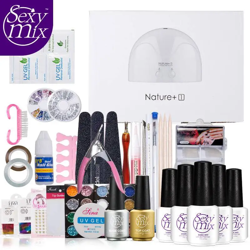 Sexy Mix 16w UV LED Lamp Any 5 Color UV Gel Nail Art Design Tools Kits Nail Gel & Manicure Tool & Base Top Coat & Nail Dryer Set
Sexy Mix 16w UV LED Lamp Any 5 Color UV Gel Nail Art Design Tools Kits Nail Gel & Manicure Tool & Base Top Coat & Nail Dryer Set