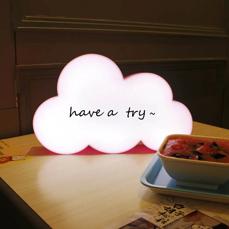 LED DIY Cloud Handwritten Message Light Box USB Table Night Light Girl Net Red Anchor Bedroom Layout Creative Decoration 3-Colo
LED DIY Cloud Handwritten Message Light Box USB Table Night Light Girl Net Red Anchor Bedroom Layout Creative Decoration 3-Colo