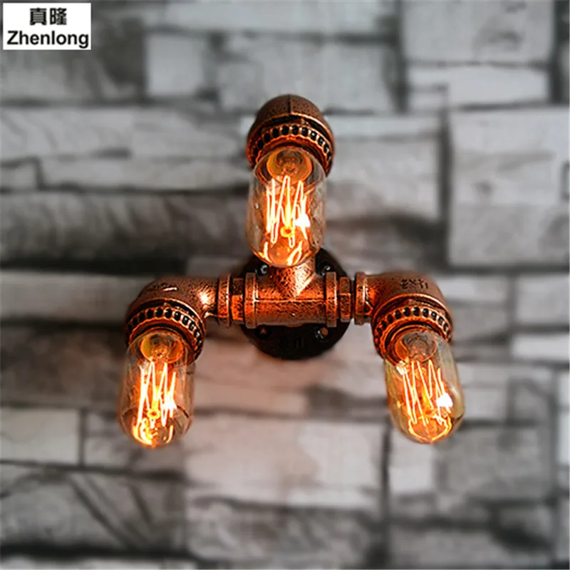 Iron Art Retro Metal Water Pipe Wall Lamp Industrial Wind Bar Restaurant Decorations Soft Light E27led Edison Light Bulb T45*3
Iron Art Retro Metal Water Pipe Wall Lamp Industrial Wind Bar Restaurant Decorations Soft Light E27led Edison Light Bulb T45*3