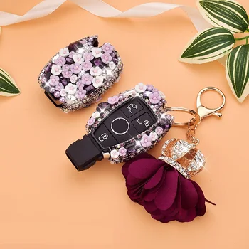 2 or 3 Buttons Ceramic Flower Diamond Car Key Case Cover For Mercedes Benz W214 W211 W203 W210 W124 A180 A200 A260 A AMG Class
2 or 3 Buttons Ceramic Flower Diamond Car Key Case Cover For Mercedes Benz W214 W211 W203 W210 W124 A180 A200 A260 A AMG Class