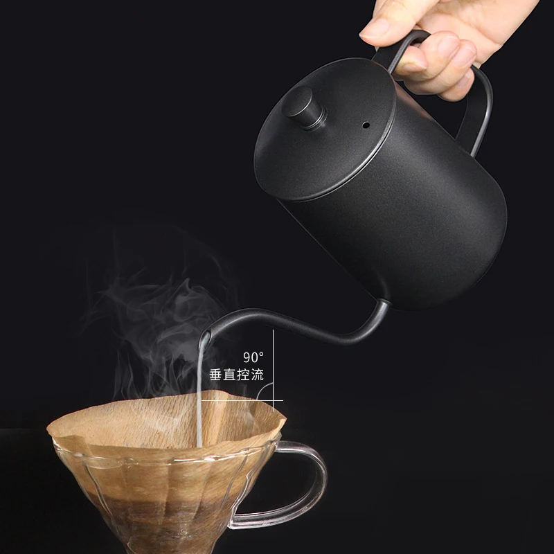 600ML Stainless Steel Coffee Kettle Teapot Coffee Kettle with handle Style V60 Tea and Coffee Drip Kettle With Lid
600ML Stainless Steel Coffee Kettle Teapot Coffee Kettle with handle Style V60 Tea and Coffee Drip Kettle With Lid