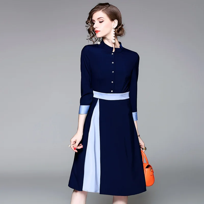 Women Dress 2018 European Style Oficce Lady Work Slit Dress New Spring and Autumn Shirt Dress A-line Elegant Female Vestidos
Women Dress 2018 European Style Oficce Lady Work Slit Dress New Spring and Autumn Shirt Dress A-line Elegant Female Vestidos