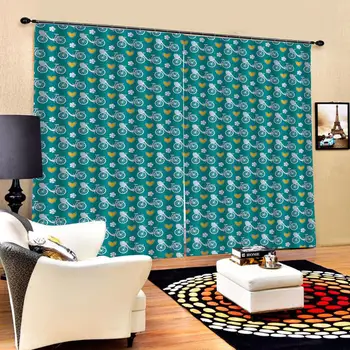 Blackout curtain Blue curtains bicycle Bedroom 3D Window Curtain Luxury living room decorate Cortina
Blackout curtain Blue curtains bicycle Bedroom 3D Window Curtain Luxury living room decorate Cortina