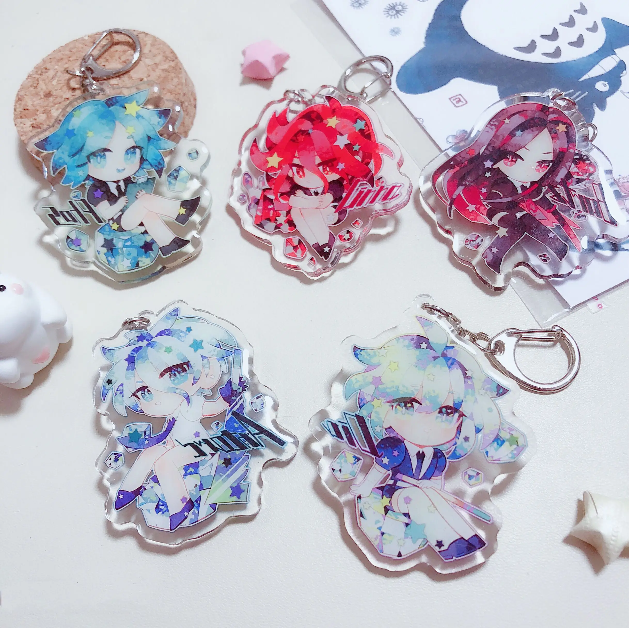Anime Land of the Lustrous Keychain Phosphophyllite Cinnabar Diamond Bort Cosplay Acrylic Figure Keyring Pendant
Anime Land of the Lustrous Keychain Phosphophyllite Cinnabar Diamond Bort Cosplay Acrylic Figure Keyring Pendant