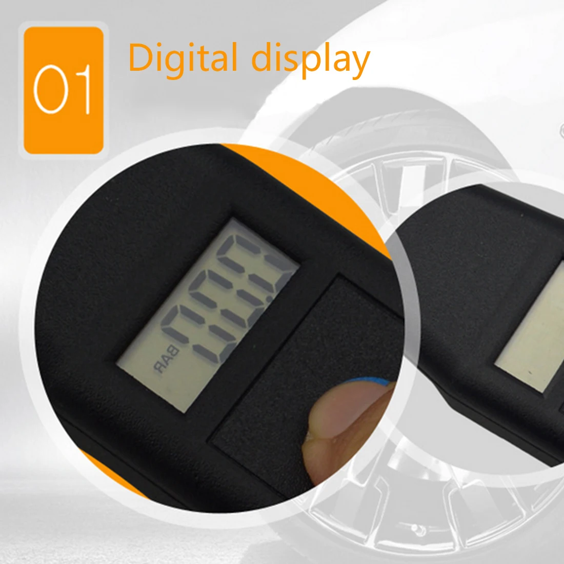 Digital LCD Display Accuracy Wheel Tire Air Pressure Gauge Tyre Tester Motorcycle Car 5-150 PSI/KPA/BAR/KG/CM2 Detecto
Digital LCD Display Accuracy Wheel Tire Air Pressure Gauge Tyre Tester Motorcycle Car 5-150 PSI/KPA/BAR/KG/CM2 Detecto