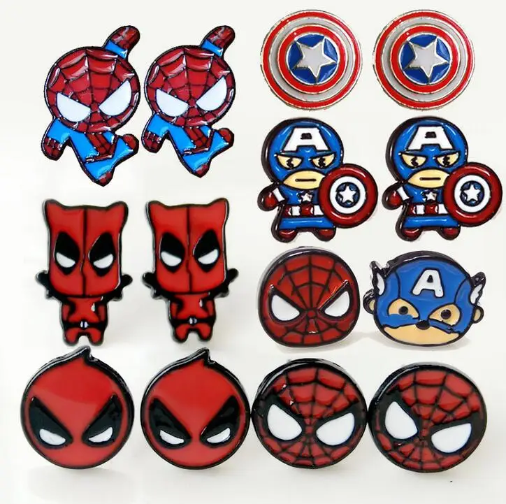 deadpool Spiderman Captain America Death Maid Stud earrings Men and Women earringsgift
deadpool Spiderman Captain America Death Maid Stud earrings Men and Women earringsgift