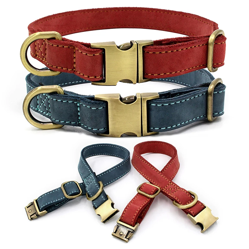 Cattle Hide Puppy Pet Dog Collar for Dogs Leash Chain Metal Buckle Leather Collars Large Pets Supplies German Shepherd Pitbull
Cattle Hide Puppy Pet Dog Collar for Dogs Leash Chain Metal Buckle Leather Collars Large Pets Supplies German Shepherd Pitbull