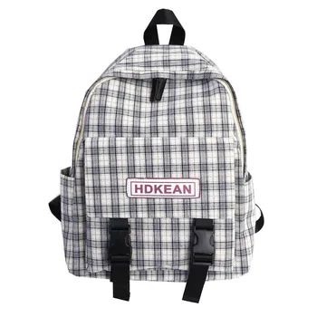 Men Women Vintage Black White Plaid Backpack Harajuku Knapsack College Students Schoolbag Teenage Girls Travel Laptop Daily #H10 
Men Women Vintage Black White Plaid Backpack Harajuku Knapsack College Students Schoolbag Teenage Girls Travel Laptop Daily #H10