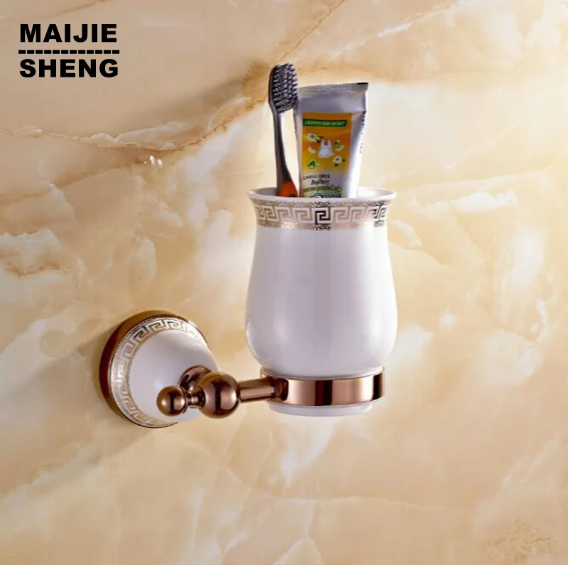 luxury European style Golden with ceramic copper toothbrush tumbler&cup holder wall mount bath bathroom hardware accessoy
luxury European style Golden with ceramic copper toothbrush tumbler&cup holder wall mount bath bathroom hardware accessoy