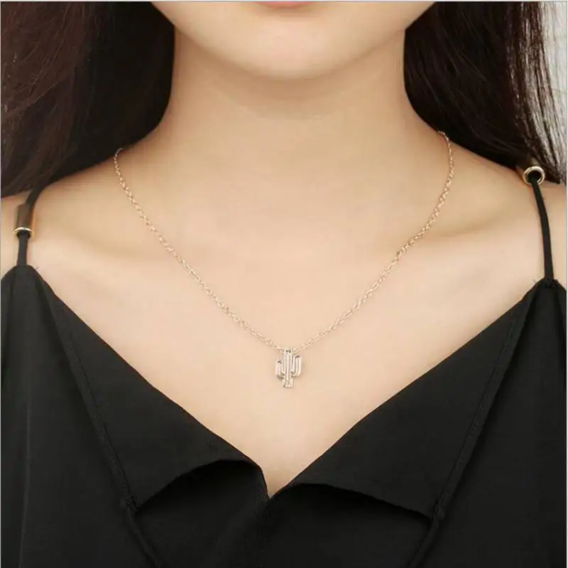 New Creative Wild alloy Simple cactus Pendant Gold necklace for woman fashion popular personality accessories necklace
New Creative Wild alloy Simple cactus Pendant Gold necklace for woman fashion popular personality accessories necklace