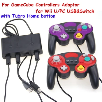 

4 Ports Gamecube Controller Adapter GC USB Controllers Adapter for wii u for Nintendo Switch PC FOR NG C