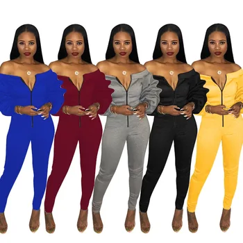 Adogirl Plus Size Women Casual Jumpsuit Zipper Front Slash Neck Off Shoulder Long Puff Sleeve Thick Romper Fashion Overalls
Adogirl Plus Size Women Casual Jumpsuit Zipper Front Slash Neck Off Shoulder Long Puff Sleeve Thick Romper Fashion Overalls