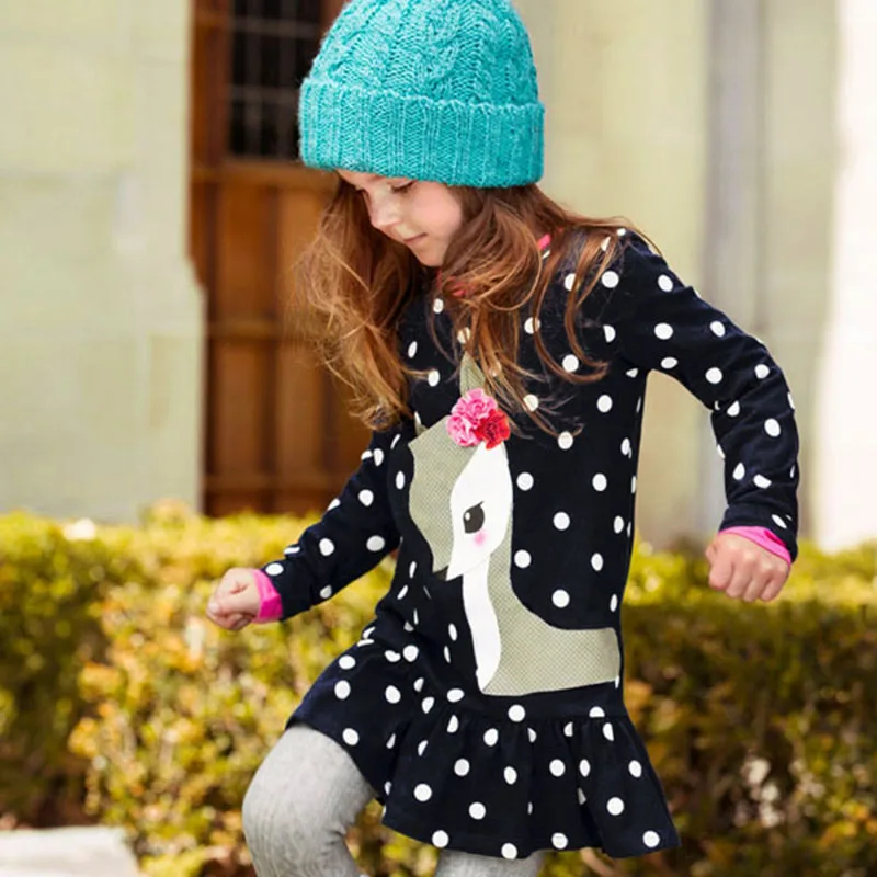 Lovely Baby Girls Dress Kids Long Sleeve O-neck Dress One-piece Dots Printed Deer Cotton Toddlers Girl's Dresses Clothes
Lovely Baby Girls Dress Kids Long Sleeve O-neck Dress One-piece Dots Printed Deer Cotton Toddlers Girl's Dresses Clothes