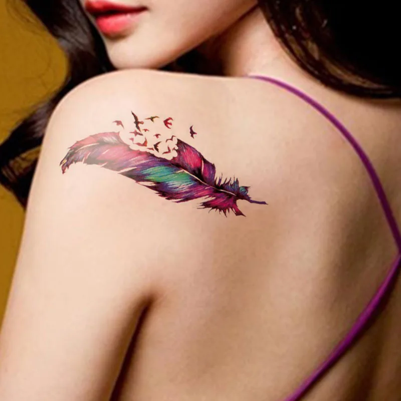 3 patterns colored black Feathers Dove bird brand waterproof temporary tattoo sticker tatoo tatto women flash fake henna WM022B
3 patterns colored black Feathers Dove bird brand waterproof temporary tattoo sticker tatoo tatto women flash fake henna WM022B