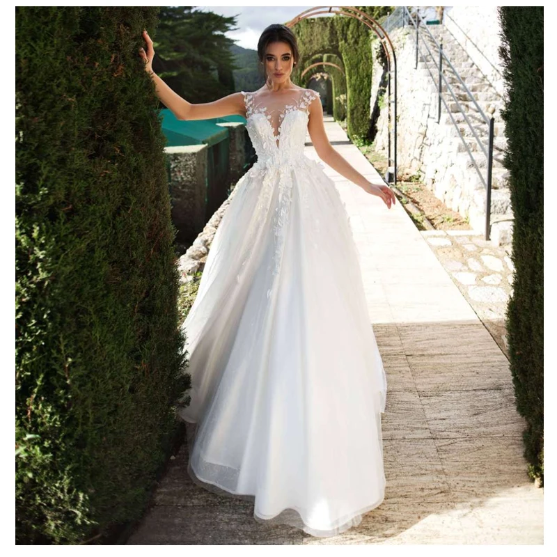 Elegant 3D Flowers Fairy Wedding Dress Vestidos de novia 2019 A Line Bridal Dress Romantic Floor Length Wedding Gowns
Elegant 3D Flowers Fairy Wedding Dress Vestidos de novia 2019 A Line Bridal Dress Romantic Floor Length Wedding Gowns