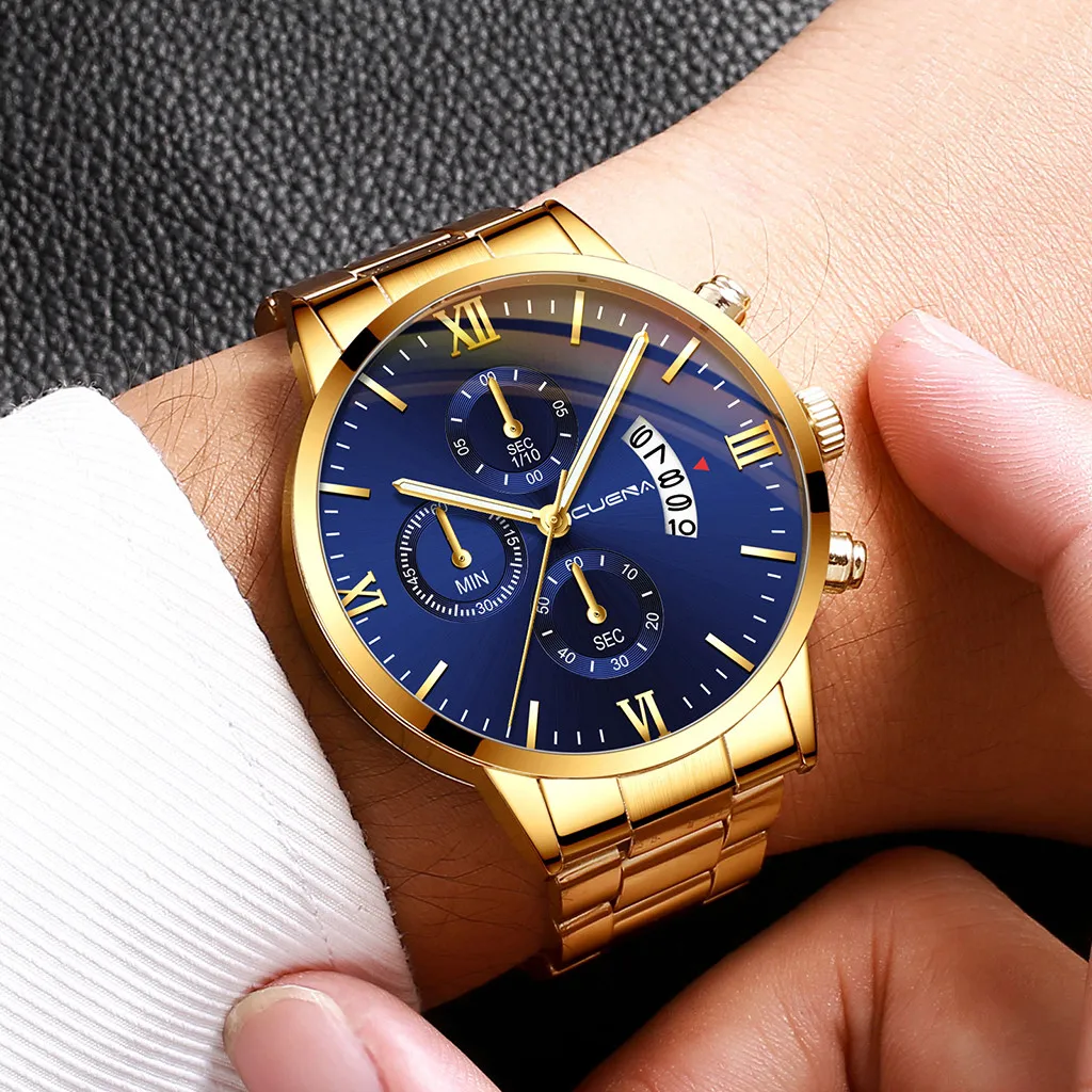 Top-Brand Fashion mens wrist watches Men's Business Steel Belt Watch Six-Piece Calendar Quartz Watch montre homme 2019
Top-Brand Fashion mens wrist watches Men's Business Steel Belt Watch Six-Piece Calendar Quartz Watch montre homme 2019