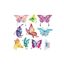 פרפר שילוב בגדי ילדה יישומים מדבקת ברזל על תיקוני DIY חולצה העברת חום ויניל בגדי Applique שמלה(China)