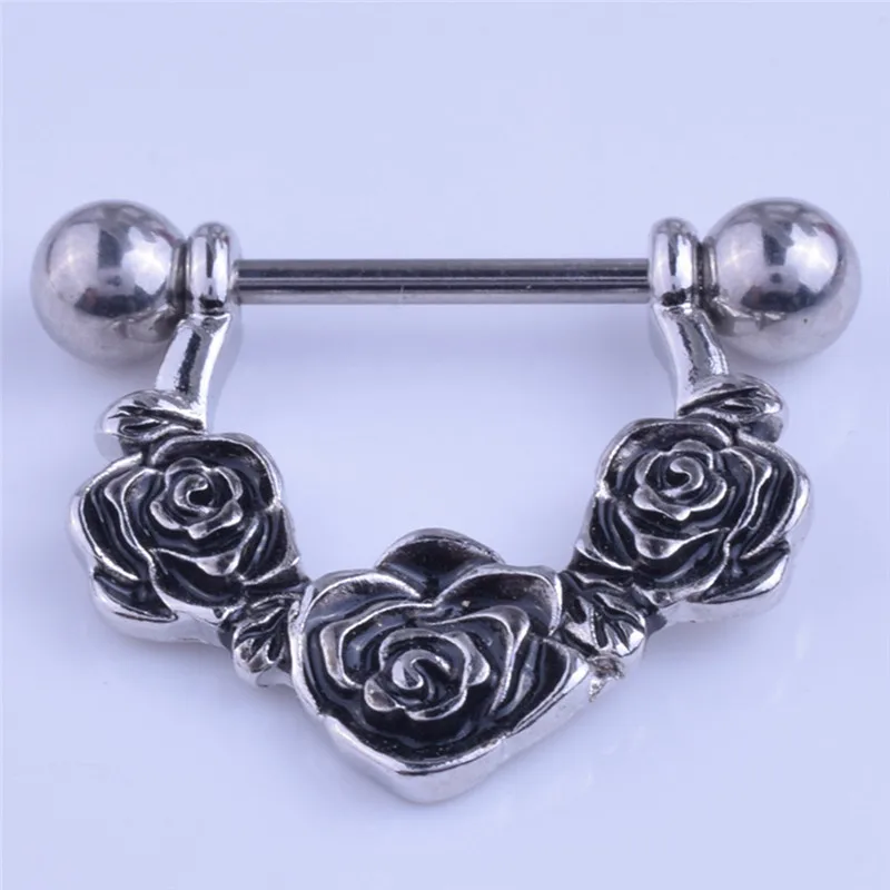 Rose Flower Nipple Piercing 14G Stainless Steel Nipple Rings Sexy Piercings Body Jewelry for Women Men Ladies Black High Quality
Rose Flower Nipple Piercing 14G Stainless Steel Nipple Rings Sexy Piercings Body Jewelry for Women Men Ladies Black High Quality