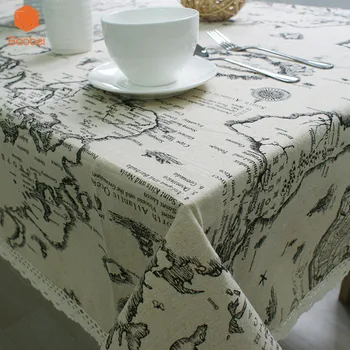 World map Thicking Table cloth With White Lace 100% Linen Cotton Kitchen Decor Table Covers Non-slip Printed coffee table YN30
World map Thicking Table cloth With White Lace 100% Linen Cotton Kitchen Decor Table Covers Non-slip Printed coffee table YN30