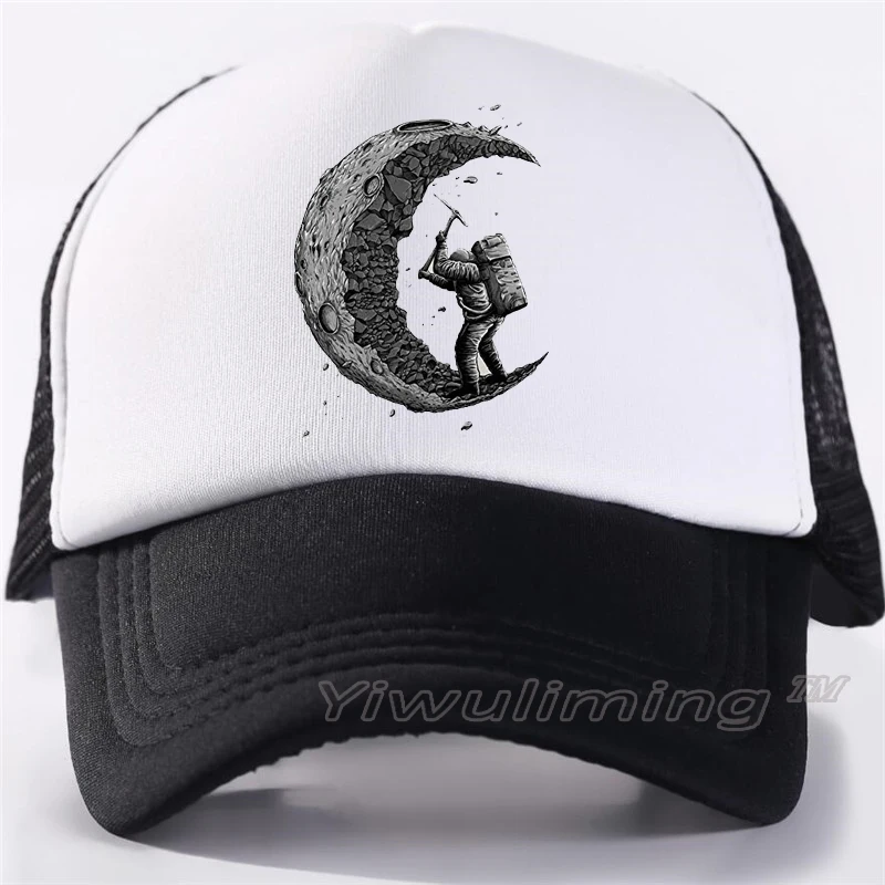 New Summer Trucker Caps digging the moon Cool Summer Black Adult Cool Baseball Mesh Net Trucker Caps Hat for Men Adjustable
New Summer Trucker Caps digging the moon Cool Summer Black Adult Cool Baseball Mesh Net Trucker Caps Hat for Men Adjustable