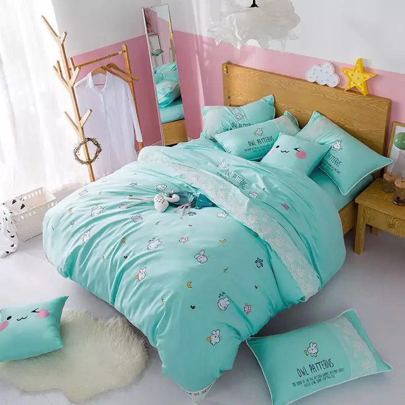 blue rabbit bedding set queen size lace edge egyptian cotton bed linen embroidered home textile bed sheet cover kids girls child
blue rabbit bedding set queen size lace edge egyptian cotton bed linen embroidered home textile bed sheet cover kids girls child