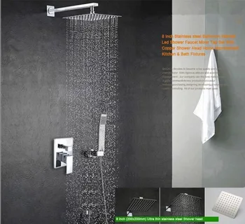 Bathroom Shower Head Nozzles The Filter 8" Square Stainless Steel Square Rain Shower Head Mixer Valve Shower Arm Set Chuveiro
Bathroom Shower Head Nozzles The Filter 8" Square Stainless Steel Square Rain Shower Head Mixer Valve Shower Arm Set Chuveiro