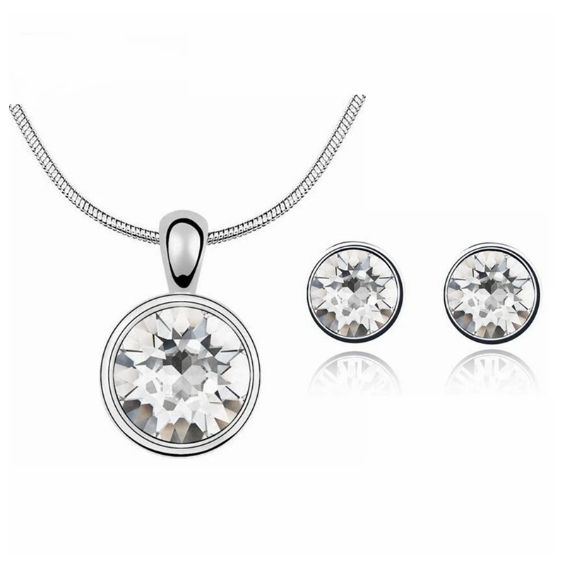 Exclusive Classic Jewelry round crystal pendants necklaces earring sets lady Bijouterie embellished with Crystal from Swarovski
Exclusive Classic Jewelry round crystal pendants necklaces earring sets lady Bijouterie embellished with Crystal from Swarovski