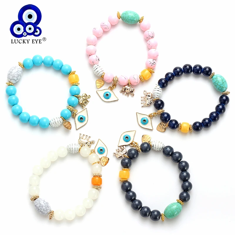 Lucky Eye Colourful Elephant Charms Bracelet Evil Eye Stone Beads Bracelet For Men Women Bracelets & Bangles Jewelry EY4710
Lucky Eye Colourful Elephant Charms Bracelet Evil Eye Stone Beads Bracelet For Men Women Bracelets & Bangles Jewelry EY4710