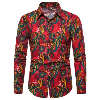 Meskie topy 2019 Men's Summer Fashion Business Leisure Printing Long-sleeved Shirt Top Blouse Mens Hawaiian camiseta Big Sizes
Meskie topy 2019 Men's Summer Fashion Business Leisure Printing Long-sleeved Shirt Top Blouse Mens Hawaiian camiseta Big Sizes