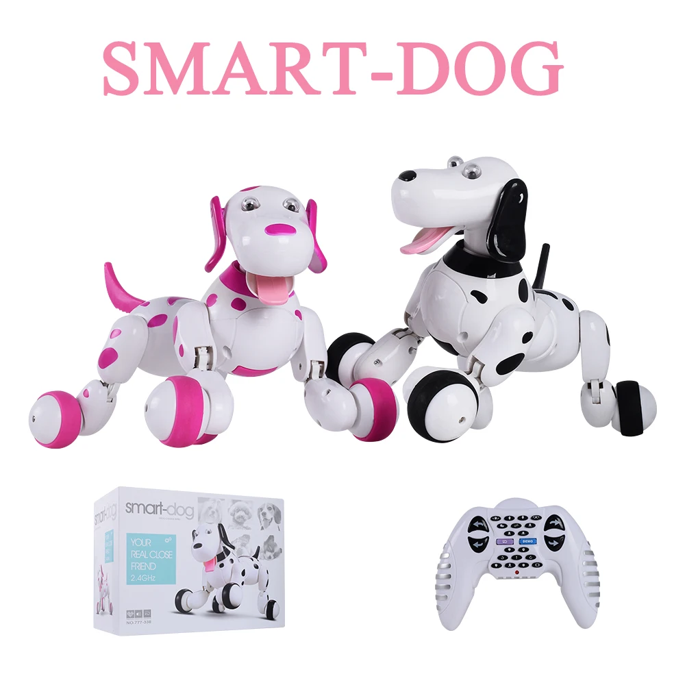 2.4G 777-338 Wireless Remote Control Smart Dog RC zoomer dog Electronic Pet Children's educational interactive toys Robot toys
2.4G 777-338 Wireless Remote Control Smart Dog RC zoomer dog Electronic Pet Children's educational interactive toys Robot toys