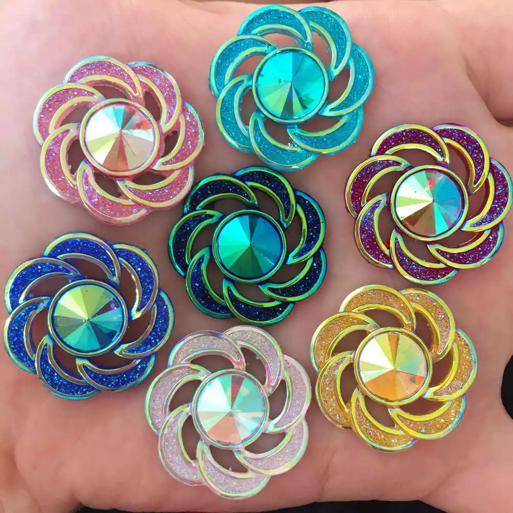 Fashion 6pcs AB resin 25mm Hollowed out Ore flower Flatback rhinestone Child Scrapbook DIY Wedding ornaments buttons craft PR84
Fashion 6pcs AB resin 25mm Hollowed out Ore flower Flatback rhinestone Child Scrapbook DIY Wedding ornaments buttons craft PR84