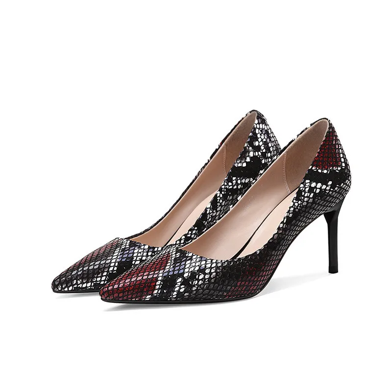 2019 spring and autumn stiletto high-heeled shoes pointed toe snakeskin fashion shoes red 0324
2019 spring and autumn stiletto high-heeled shoes pointed toe snakeskin fashion shoes red 0324
