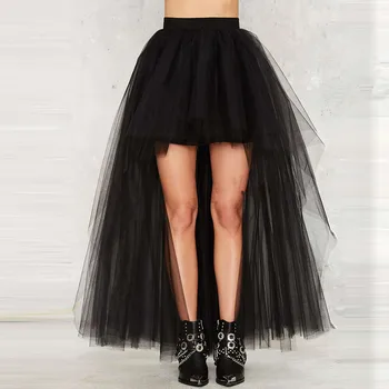 Summer Sexy Vintage Skirts Womens Solid Color High Waist Tulle Mesh Female Black Skirt New Style Women Long Irregular Skirt 
Summer Sexy Vintage Skirts Womens Solid Color High Waist Tulle Mesh Female Black Skirt New Style Women Long Irregular Skirt