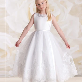 New Arrival Custom Made Scoop Long Girl Kids Clothes Gown Appliques Lace Beads Flower Girl Dreses vestido de la muchacha Sash
New Arrival Custom Made Scoop Long Girl Kids Clothes Gown Appliques Lace Beads Flower Girl Dreses vestido de la muchacha Sash