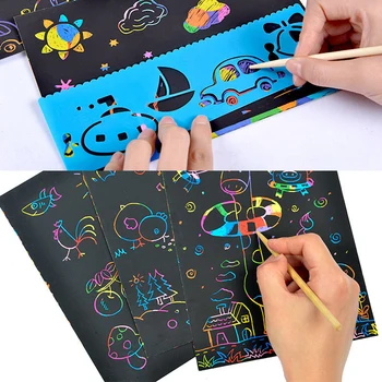 50Pcs/set Baby Toys Drawing Toys Rainbow Scratch Paper DIY Drawing Toys Scraping Painting Kid Doodle Painting Scratch Toy
50Pcs/set Baby Toys Drawing Toys Rainbow Scratch Paper DIY Drawing Toys Scraping Painting Kid Doodle Painting Scratch Toy